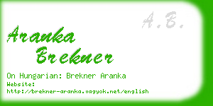 aranka brekner business card